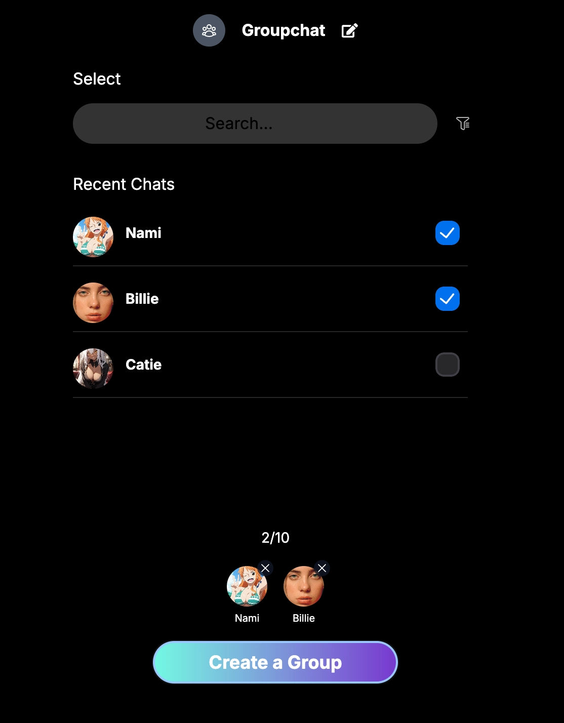 dreamle.ai group chat example