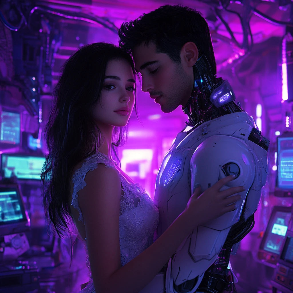 ai girlfriend hugs a player image